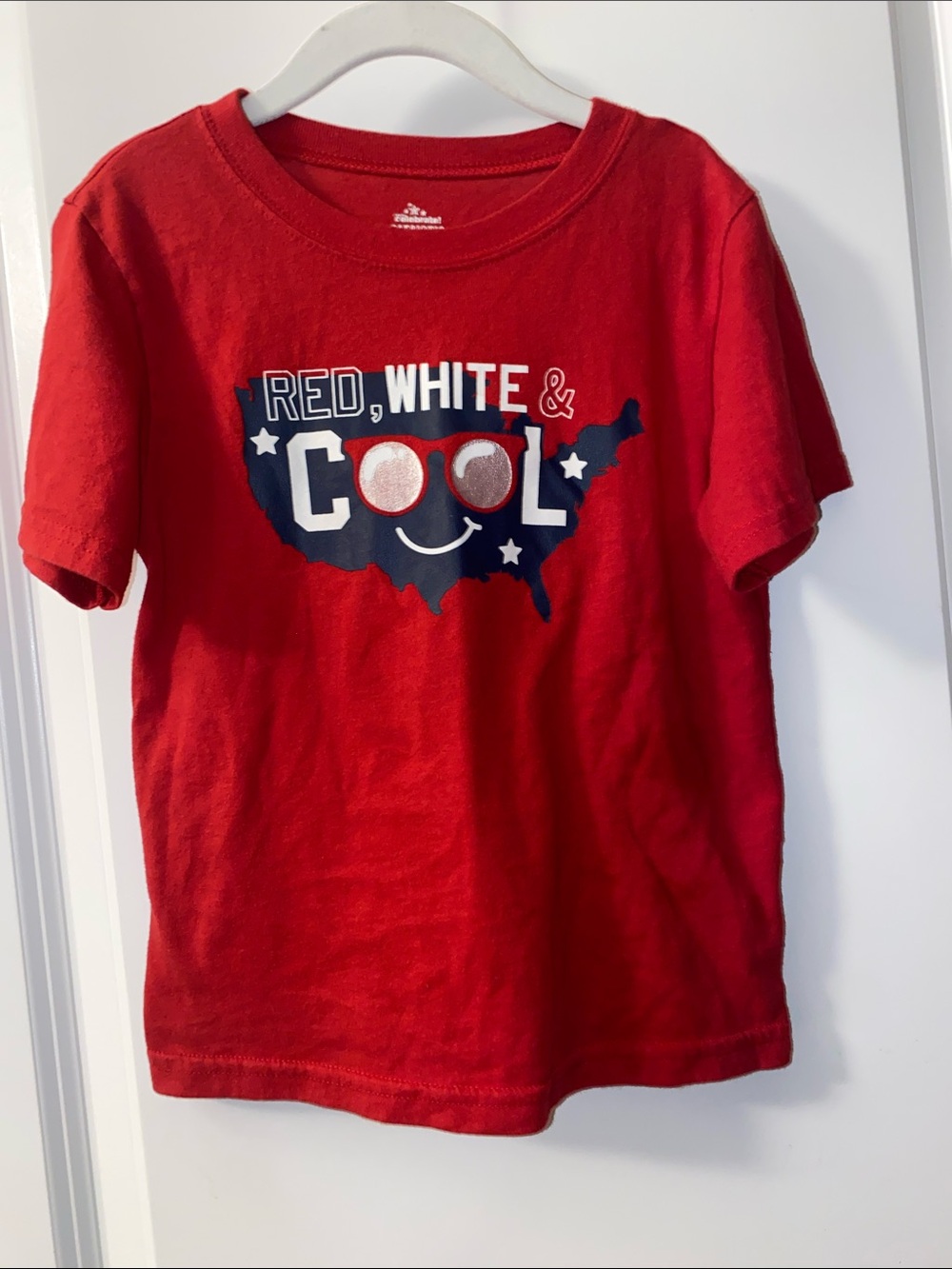 Celebrate It Red Short-Sleeve Tee with Patriotic Graphic
